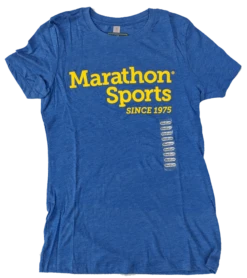 Marathon Sports Women's Logo Tee - Royal/Yellow (W LOGO TEE 2)