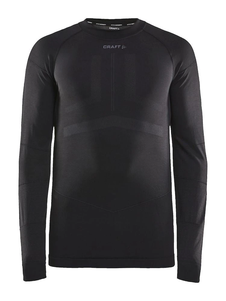 Craft Men's Active Intensity Crewneck Baselayer - Black/Asphalt (1907933-999995) - Image 6