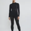 Craft Women's Active Intensity Crewneck Baselayer - Black/Asphalt (1907937-999995)