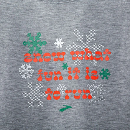 Brooks Men's Run Merry Distance Longsleeve - Heather Ash/Run Merry (211404047) - Image 2