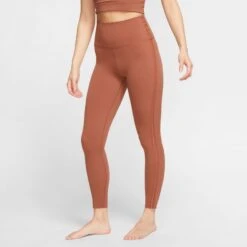 Nike Women's Yoga Luxe 7/8 Tights - Red Bark/Terra Blush (CJ4203-275)