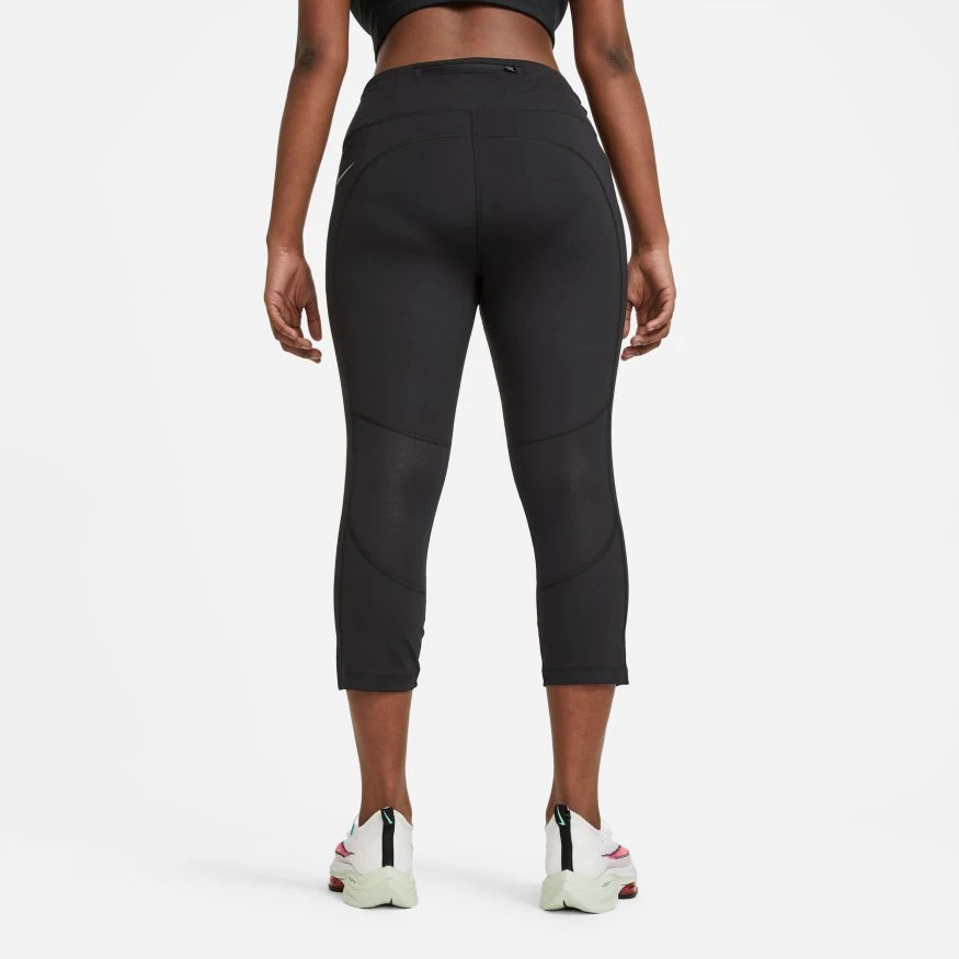 Nike Women's Mid-Rise Fast Crop Running Leggings - Black (CZ9238-010) - Image 2