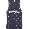 Women's Plimoth Racerback Stars And Stripes Tank - Navy Blue ( PLI-AA1927P-S)