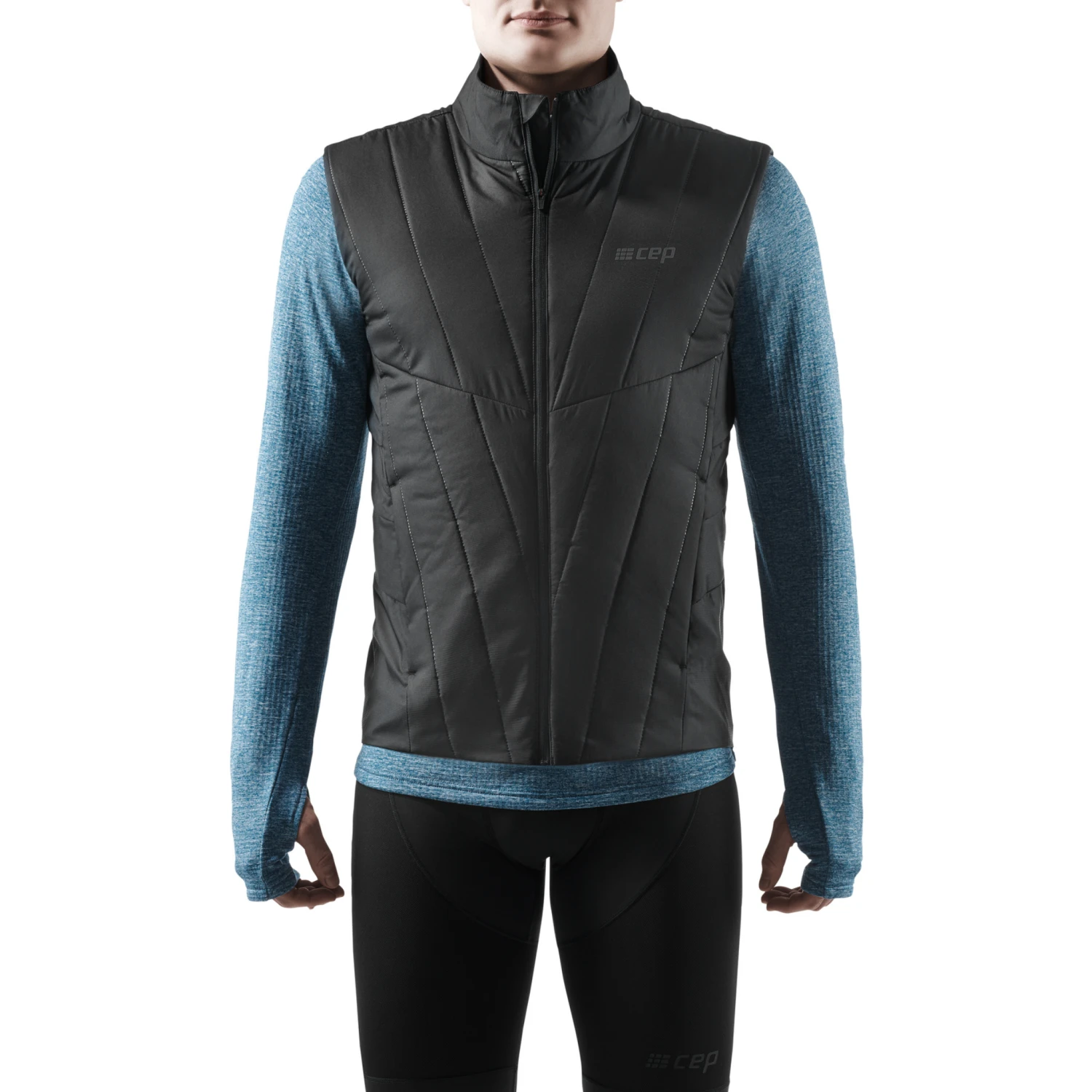 CEP Men's Winter Run Vest - Black (W0165R)